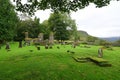 Historic grave stones in Scottish cemetery Royalty Free Stock Photo