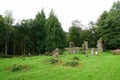 Historic grave stones in Scottish cemetery Royalty Free Stock Photo