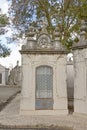 Old grave monument in Alto de Sao Joao cemetery in Lisbon, Portugal.