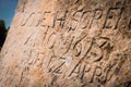 Old grave stone on Bornholm Royalty Free Stock Photo