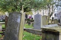 Old grave stones in the Kirk of St Nicholas in Aberdeen, Scotland