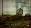 Old grave in christian cemetery Royalty Free Stock Photo