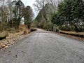 An old gravel country road with a Concrete bridge Royalty Free Stock Photo