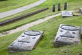 Old graves of the lost village of Oterdum, Holland Royalty Free Stock Photo