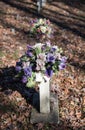 Old Gravesites With Flowers