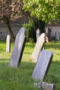 Old gravestones in a cemetary Royalty Free Stock Photo