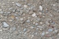 Old concrete wall with pebbles Royalty Free Stock Photo