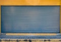 Old gray roller shutter door Royalty Free Stock Photo