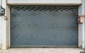 Old gray roller shutter door Royalty Free Stock Photo