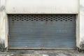 Old gray roller shutter door Royalty Free Stock Photo