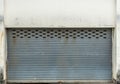 Old gray roller shutter door Royalty Free Stock Photo