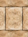 Old gray stone part of the wall solid close-up vertical block base design Royalty Free Stock Photo