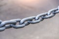 Old gray strong mettalic chain Royalty Free Stock Photo