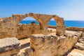 Old greek arches ruin city of Kourion near Limassol, Cyprus Royalty Free Stock Photo