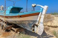 Old Greek fishing boat Royalty Free Stock Photo