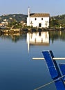 Old Greek orthodox church by the sea Royalty Free Stock Photo