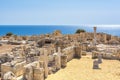 Old greek ruins city of Kourion near Limassol, Cyprus Royalty Free Stock Photo