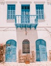 Old Greek Shutter Window At A Greek Village