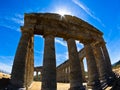 Old greek temple at Segesta, Sicily Royalty Free Stock Photo