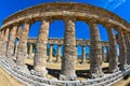 Old greek temple at Segesta, Sicily Royalty Free Stock Photo