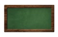 Old green blackboard with dark wooden frame Royalty Free Stock Photo