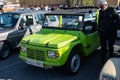 Old green Citroen Mehari with a soft top Royalty Free Stock Photo
