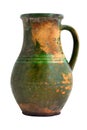 Old green clay jar Royalty Free Stock Photo