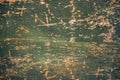 Old green cracked wood background, rustic wooden surface with copy space Royalty Free Stock Photo