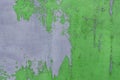 Old green cracket painted wall with grey colors Royalty Free Stock Photo