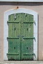 Old green door