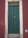 old green door of a historic