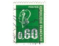 Old green french stamp Royalty Free Stock Photo