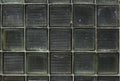 Old square green glass block wall background abstract seamles texture structure background Royalty Free Stock Photo