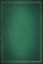 Old green leather texture gold frame Royalty Free Stock Photo