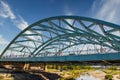 Green Metal Bridge in Denver Royalty Free Stock Photo