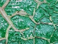 Old cracked green paint. Background texture close up Royalty Free Stock Photo