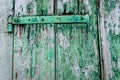 Old green painted wood door Royalty Free Stock Photo