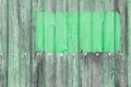 Old green painted wood wall - texture or background Royalty Free Stock Photo
