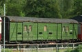 Old green railway wagon Betws-y-Coed rail museum