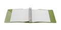 Old green ring binder isolated Royalty Free Stock Photo