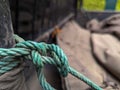 The old green rope Royalty Free Stock Photo