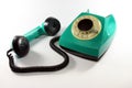 Old green telephone Royalty Free Stock Photo