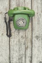 Old green telephone Royalty Free Stock Photo