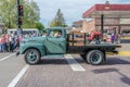 Old Green Truck in Pella, Iowa. Royalty Free Stock Photo