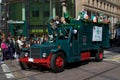 Old green truck at Saint Patrick's Parade