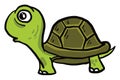 Old green turtle, illustration, vector Royalty Free Stock Photo