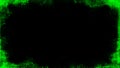 Old green vintage frame on isolated a black background . Border texture overlays Royalty Free Stock Photo