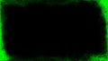 Old green vintage frame on isolated a black background . Border texture overlays Royalty Free Stock Photo