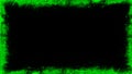 Old green vintage frame on isolated a black background . Border texture overlays Royalty Free Stock Photo
