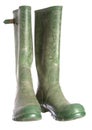 Old green wellington boots Royalty Free Stock Photo